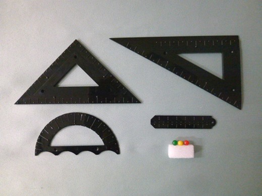 三角定規・分度器・分まわしセットの画像