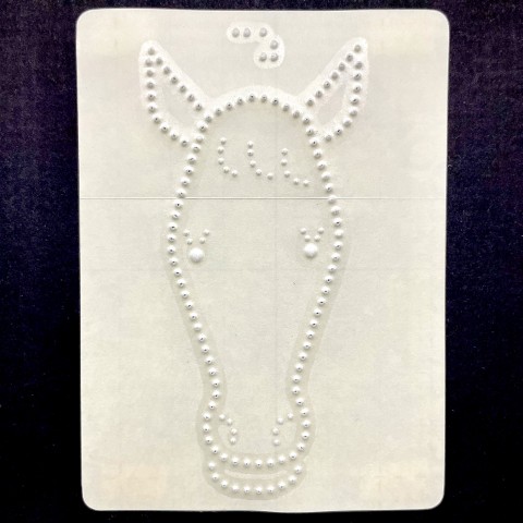 シール　馬の顔の写真